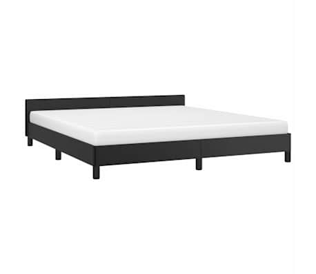 vidaXL Bettgestell mit Kopfteil ohne Matratze Schwarz 160x200 cm