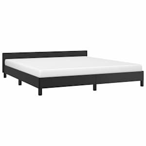 vidaXL Bettgestell mit Kopfteil ohne Matratze Schwarz 160x200 cm
