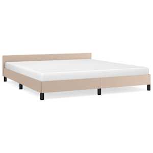 vidaXL voodiraam peatsiga ilma madratsita Cappuccino 160x200 cm