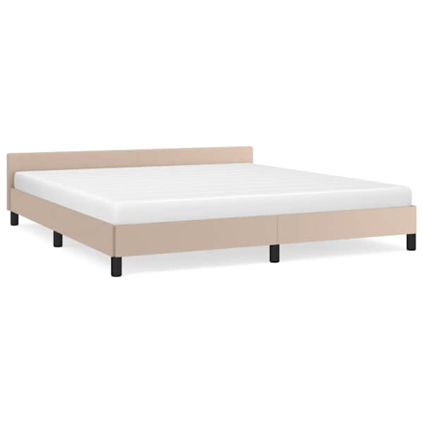 vidaXL voodiraam peatsiga ilma madratsita Cappuccino 180x200 cm