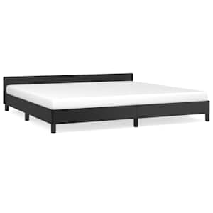 vidaXL voodiraam peatsiga ilma madratsita Must 200x200 cm