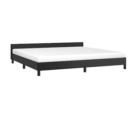 vidaXL Bettgestell mit Kopfteil ohne Matratze Schwarz 200x200 cm