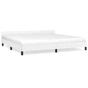 vidaXL voodiraam peatsiga ilma madratsita Valge 200x200 cm