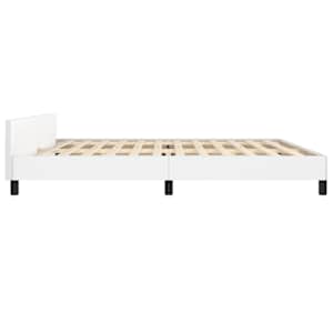 Rám postele s čelem bez matrace bílý 200x200 cm - obrázek 6