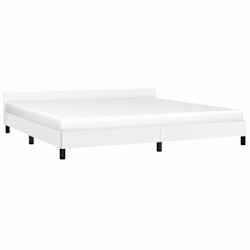 vidaXL Estrutura de cama c/ cabeceira sem colch&atilde;o 200x200 cm branco