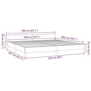 Rám postele s čelem bez matrace hnědý 200x200 cm - obrázek 9