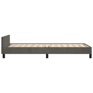 Rám postele bez matrace tmavě šedá 80 x 200 cm samet - obrázek 6