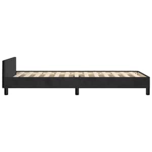 Rám postele s čelem bez matrace černý 80 x 200 cm samet - obrázek 6