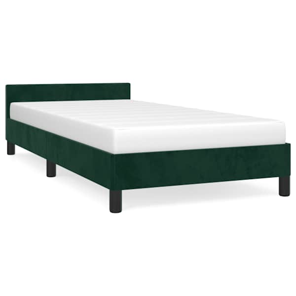 vidaXL Voodiraam ilma Madratsita Tumeroheline 90x200 cm samet