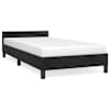 vidaXL Voodiraam ilma Madratsita Must 100x200 cm samet