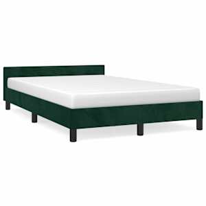 vidaXL Voodiraam ilma Madratsita Tumeroheline 120x200 cm samet