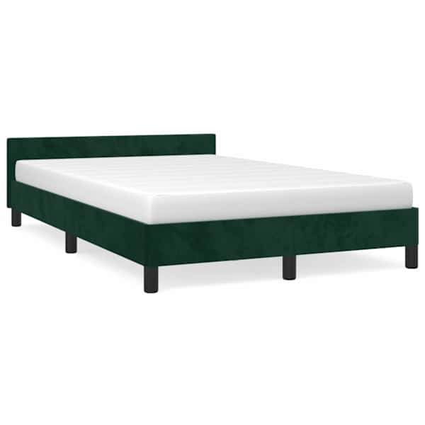 vidaXL Voodiraam ilma Madratsita Tumeroheline 120x200 cm samet