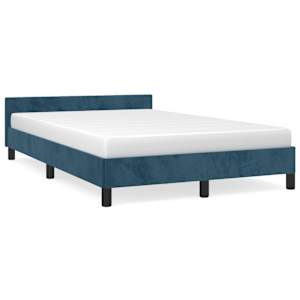 vidaXL Voodiraam ilma Madratsita Tumesinine 120x200 cm samet