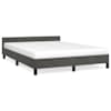 vidaXL voodiraam ilma madratsita, tumehall, 140x190 cm, samet