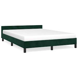 vidaXL Voodiraam ilma Madratsita Tumeroheline 140x190 cm samet