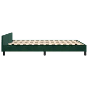 Rám postele bez matrace tmavě zelená 140 x 190 cm samet - obrázek 6
