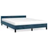 vidaXL Voodiraam ilma Madratsita Tumesinine 140x190 cm samet