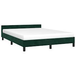 vidaXL Bettgestell ohne Matratze Dunkelgr&uuml;n 140x200 cm Samt