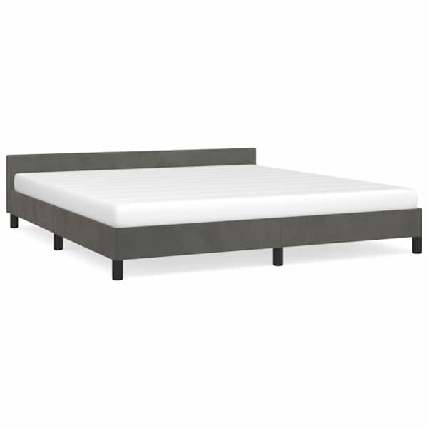 vidaXL voodiraam ilma madratsita, tumehall, 160x200 cm, samet