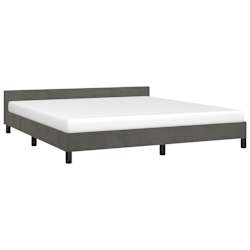 vidaXL Cadre de lit sans matelas gris fonc&eacute; 160x200 cm velours