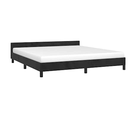 vidaXL Cadre de lit sans matelas noir 160x200 cm velours