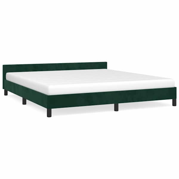 vidaXL Voodiraam ilma Madratsita Tumeroheline 160x200 cm samet