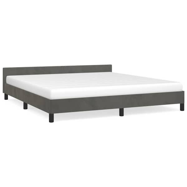 vidaXL voodiraam ilma madratsita, tumehall, 180x200 cm, samet