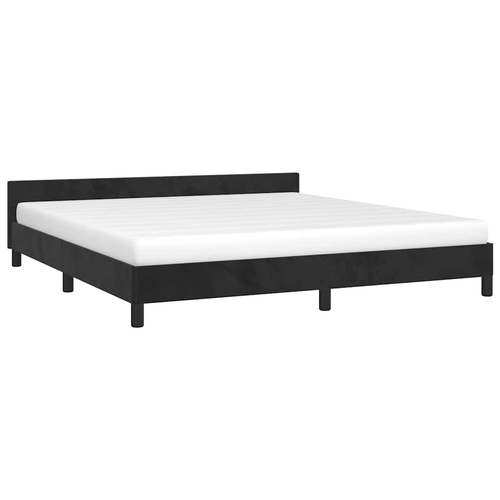 vidaXL Bedframe zonder matras 180x200 cm fluweel zwart afbeelding