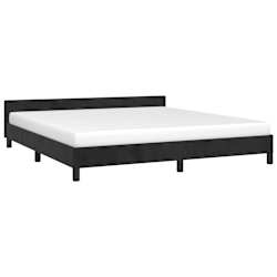 vidaXL Posteljni okvir brez vzmetnice črn 180x200 cm žamet