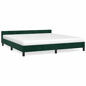 vidaXL Voodiraam ilma Madratsita Tumeroheline 180x200 cm samet
