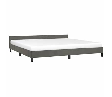 vidaXL Bettgestell ohne Matratze Dunkelgrau 200x200 cm Samt