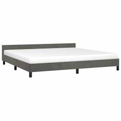 vidaXL Bettgestell ohne Matratze Dunkelgrau 200x200 cm Samt