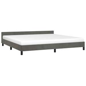 vidaXL Bettgestell ohne Matratze Dunkelgrau 200x200 cm Samt