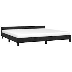 vidaXL Posteljni okvir brez vzmetnice črn 200x200 cm žamet