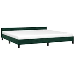 vidaXL Posteljni okvir brez vzmetnice temno zelen 200x200 cm žamet