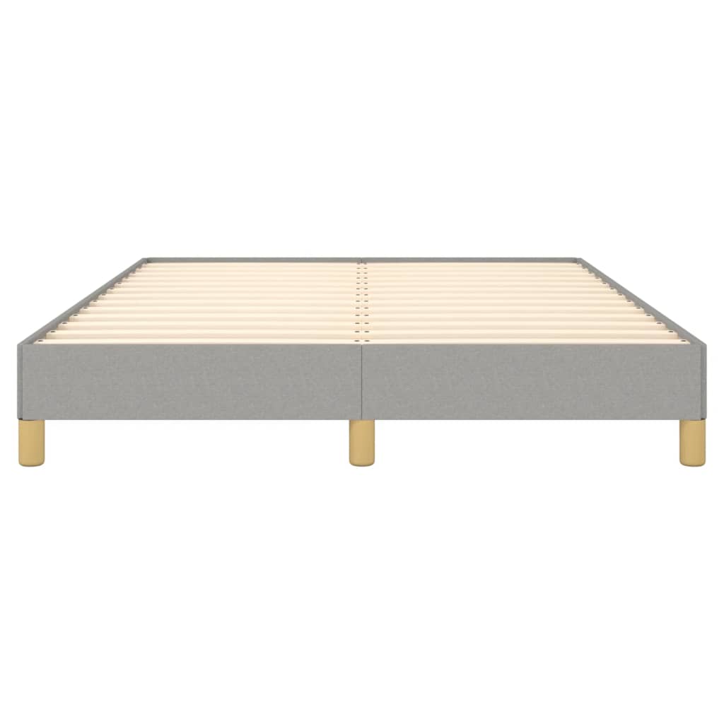 Sängynrunko ilman patjaa vaaleanharmaa 135x190 cm kangas - Image 5