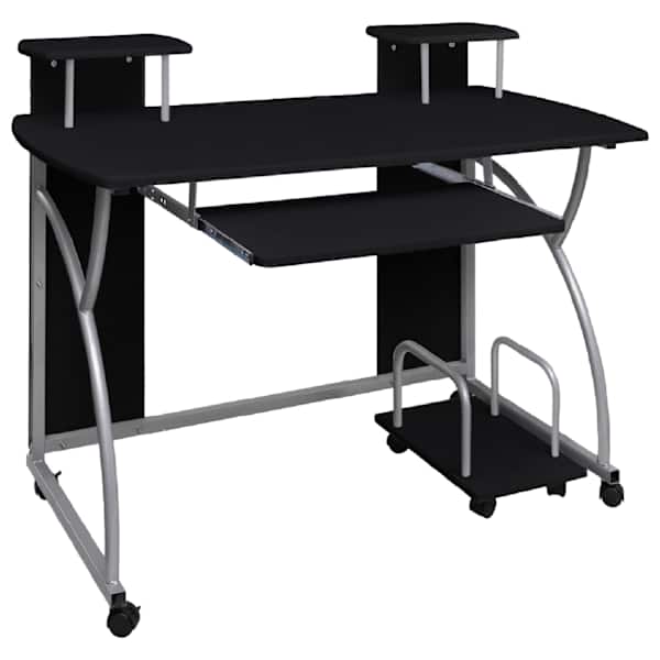 vidaXL arvutilaud, must, 110x52x88,5 cm, tehispuit