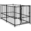 vidaXL koeraaedik, must, 193,5 x 97 x 100 cm, teras