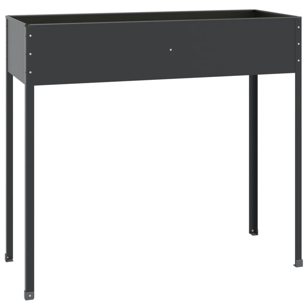 E-shop vidaXL Záhradný kvetináč antracitový 100,5x40,5x90 cm pozinkovaná oceľ