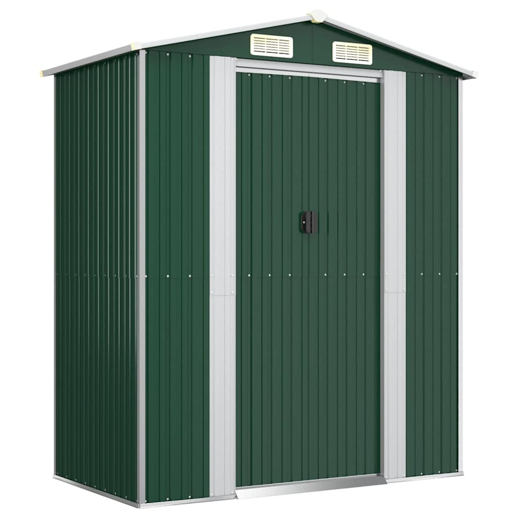 Spacious Galvanized Steel Garden Shed with Lockable Door vidaXL - Picture 20 of 40