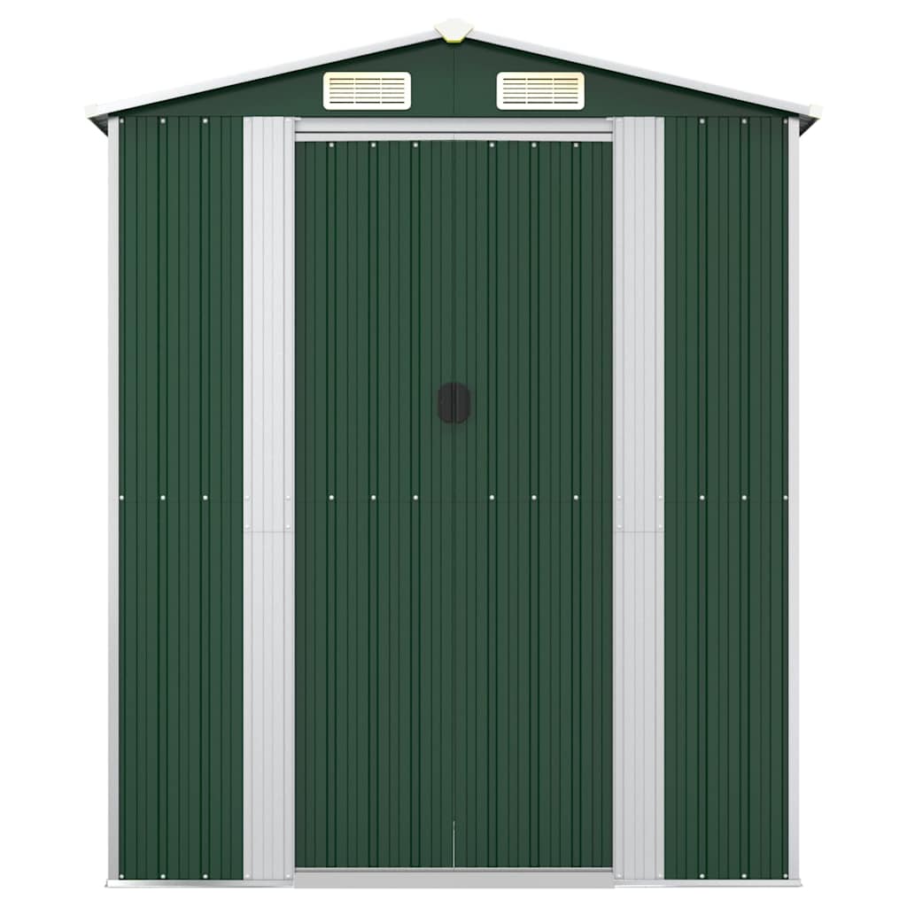 Spacious Galvanized Steel Garden Shed with Lockable Door vidaXL - Picture 23 of 40