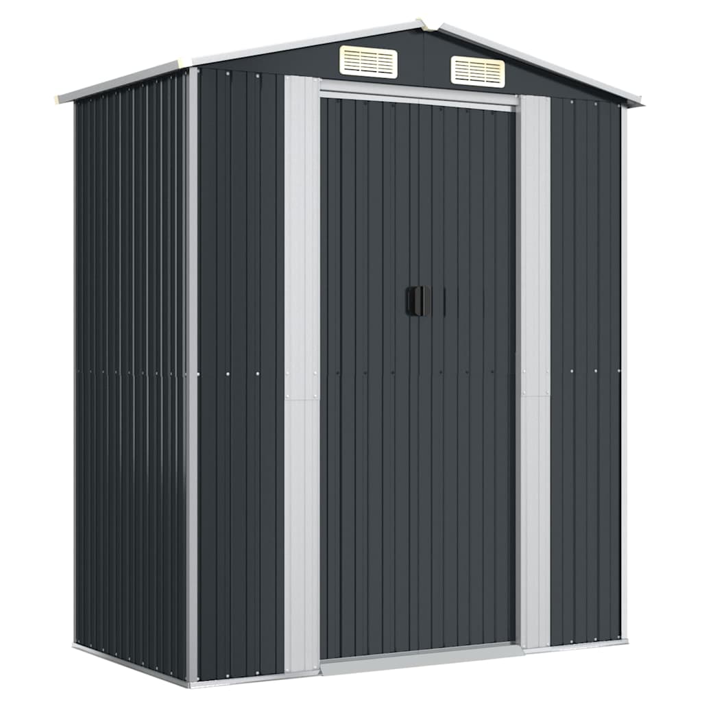 Spacious Galvanized Steel Garden Shed with Lockable Door vidaXL - Picture 6 of 40