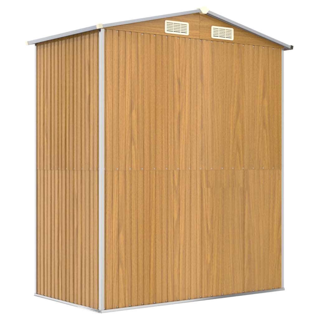 Spacious Galvanized Steel Garden Shed with Lockable Door vidaXL - Picture 32 of 40