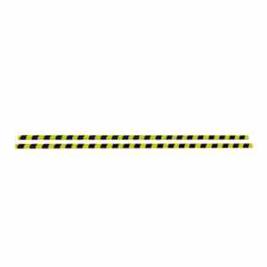 vidaXL Corner Protectors 2 pcs Yellow&Black 4x4x104 cm PU