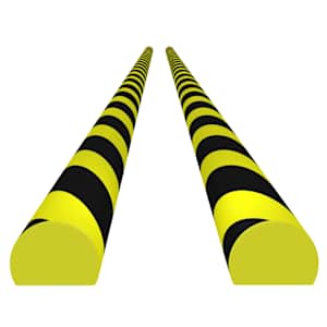 Chrániče rohů 2 ks žlutočerné 4 x 3 x 100 cm PU - obrázek 2