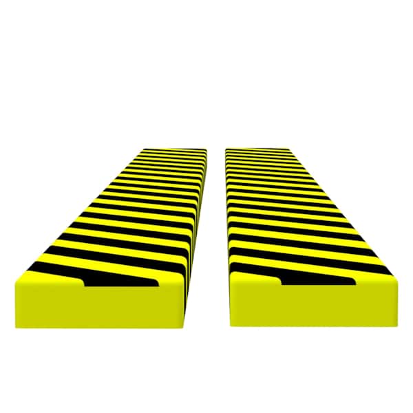 vidaXL nurgakaitsed 2 tk, kollane ja must, 6x2x101,5 cm, PU