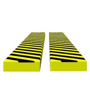 Chrániče rohů 2 ks žlutočerné 6 x 2 x 101,5 cm PU - obrázek 2