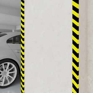 Kotna zaščita 2 kosa rumena in črna 6x2x101,5 cm PU