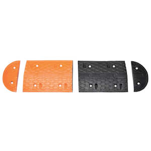 Zpomalovací práh žlutý a černý 129 x 32,5 x 4 cm pryž - obrázek 4