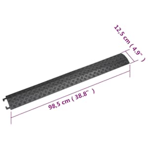 Kabelové mosty 2 ks 98,5 cm černé - obrázek 10